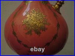 Rare Antique 1915 Royal Crown Derby Porcelain Kedleston Ewer Vase