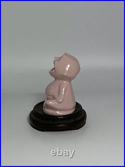 Rare Antique 1920's Lucky JOY GERM Figurine On Wooden Stand Rare Antique 1920's Lucky JOY GERM Figurine On Wooden Stand