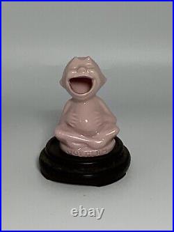 Rare Antique 1920's Lucky JOY GERM Figurine On Wooden Stand Rare Antique 1920's Lucky JOY GERM Figurine On Wooden Stand