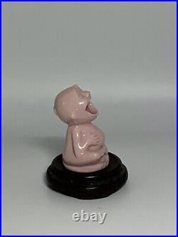 Rare Antique 1920's Lucky JOY GERM Figurine On Wooden Stand Rare Antique 1920's Lucky JOY GERM Figurine On Wooden Stand