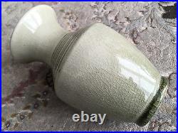 Rare Antique (1920s) Oriental Thai Celadon Crackle Glazed Pottery Vase (7/18cm)