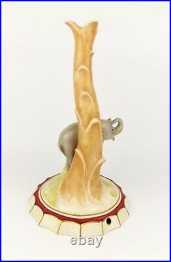 Rare Antique 1920s ROYAL DUX Art Deco Porcelain Lamp Base with an Elephant
