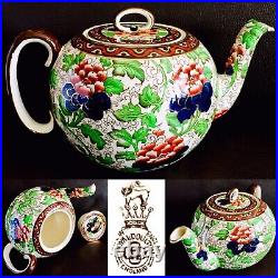 Rare Antique 1920s Royal Doulton Hand Painted Glazed Pottery Teapot (10, 625g)