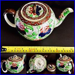 Rare Antique 1920s Royal Doulton Hand Painted Glazed Pottery Teapot (10, 625g)