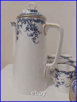 Rare Antique 1930's Blue&White Small Royal Worcester Tea Set For Display