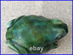 Rare Antique 1930s George Clews Chameleon Glaze Figure Frog / Toad Rare Antique 1930s George Clews Chameleon Glaze Figure Frog / Toad