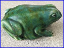 Rare Antique 1930s George Clews Chameleon Glaze Figure Frog / Toad Rare Antique 1930s George Clews Chameleon Glaze Figure Frog / Toad