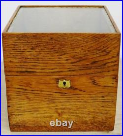 Rare Antique 2 Day Hamilton Golden Oak Boxed Single Fusee Marine Chronometer