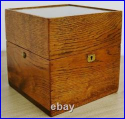 Rare Antique 2 Day Hamilton Golden Oak Boxed Single Fusee Marine Chronometer