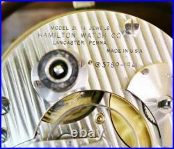 Rare Antique 2 Day Hamilton Golden Oak Boxed Single Fusee Marine Chronometer