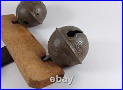 Rare Antique #4 Brass Petal Sleigh Bells J. S Joseph Shipman? Petals Early 19th