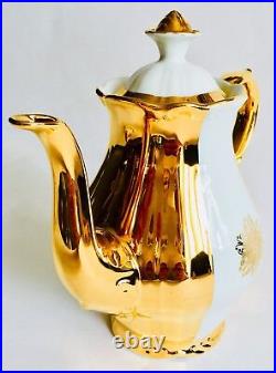 Rare Antique Art Deco 1920s Czech Epiag 24ct Gold Plated & Handcrafted Teapot