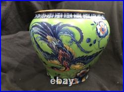 Rare Antique Art Deco Thomas Forester & Son English Pottery Phoenix Ware Vase