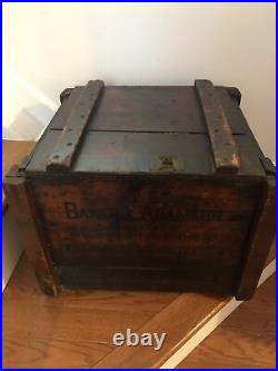 Rare Antique Baker & Adamson Nitric Acid Wood Crate/box Allied Chemical Co