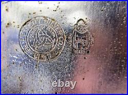 Rare Antique Billiken Silver Plate Wine Bottle Coaster 1910s Good Luck Charm