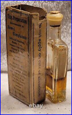 Rare Antique Bottle Foley's Pain Relief Early Pharmaceutical Elixir With Box