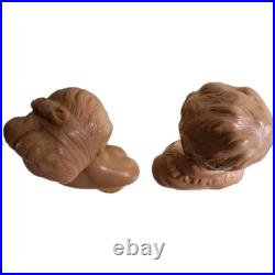 Rare Antique Boy&Girl Bust Signed D'Apres Houdon F. Kessler 19th CTRY Read