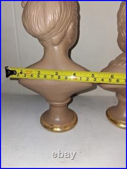Rare Antique Boy&Girl Bust Signed D'Apres Houdon F. Kessler 19th CTRY Read