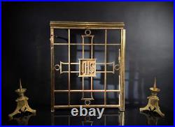 Rare Antique Brass Church Altar Gate Ecclesiastical Architectural Salvage