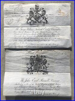 Rare Antique British Travel Permits 1863 & 1869 Documents/Early Passports
