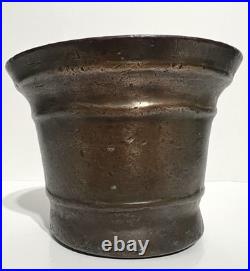 Rare Antique Bronze Mortar and Pestle Crude Odd Casting 5 Heavy 5 Ibs