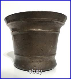 Rare Antique Bronze Mortar and Pestle Crude Odd Casting 5 Heavy 5 Ibs