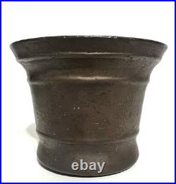 Rare Antique Bronze Mortar and Pestle Crude Odd Casting 5 Heavy 5 Ibs