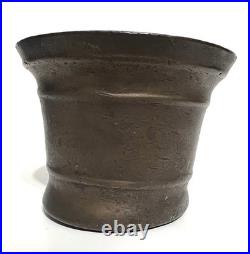 Rare Antique Bronze Mortar and Pestle Crude Odd Casting 5 Heavy 5 Ibs
