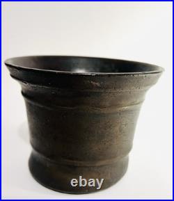 Rare Antique Bronze Mortar and Pestle Crude Odd Casting 5 Heavy 5 Ibs