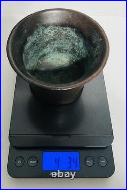 Rare Antique Bronze Mortar and Pestle Crude Odd Casting 5 Heavy 5 Ibs