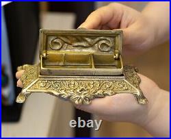 Rare Antique Bronze Stamp Box, Early 19 Century, Made in France. Solid Bronze