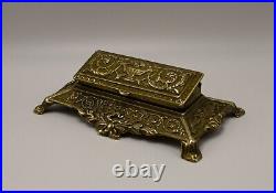 Rare Antique Bronze Stamp Box, Early 19 Century, Made in France. Solid Bronze