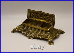 Rare Antique Bronze Stamp Box, Early 19 Century, Made in France. Solid Bronze