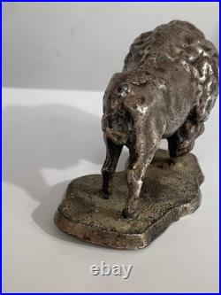 Rare Antique Buffalo Bison Car Hood Ornament Automobilia Bronze Gas Petroliana
