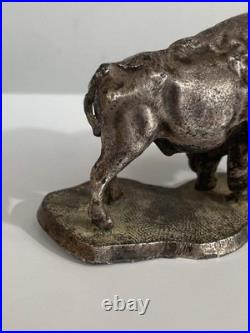 Rare Antique Buffalo Bison Car Hood Ornament Automobilia Bronze Gas Petroliana