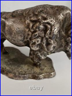 Rare Antique Buffalo Bison Car Hood Ornament Automobilia Bronze Gas Petroliana