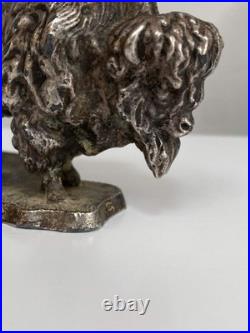 Rare Antique Buffalo Bison Car Hood Ornament Automobilia Bronze Gas Petroliana
