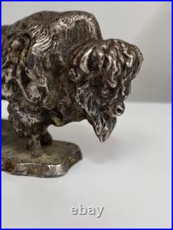 Rare Antique Buffalo Bison Car Hood Ornament Automobilia Bronze Gas Petroliana