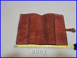 Rare Antique Buffalo Indian Head Liberty Snap Leather Journal Cover. Early 1900s