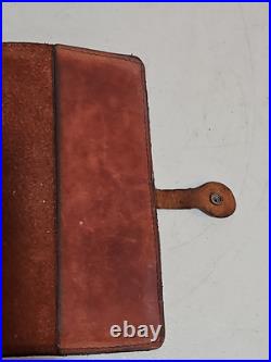 Rare Antique Buffalo Indian Head Liberty Snap Leather Journal Cover. Early 1900s