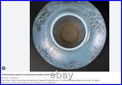 Rare Antique C1923 Signed R Lalique Esterel 6.25 Glass Vase Opalescent Blue Rare Antique C1923 Signed R Lalique Esterel 6.25 Glass Vase Opalescent Blue