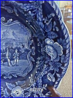 Rare Antique Ca 1820 Clews Staffordshire Dogs Hunting Rimmed Soup Bowl