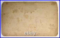 Rare Antique Cabinet Card Photo Early Toy Train Locomotive Salesman Sample