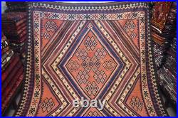 Rare Antique Caucasian Area Kilim Rug 7x10 Handwoven Geometric Nomadic Wool Rug Rare Antique Caucasian Area Kilim Rug 7x10 Handwoven Geometric Nomadic Wool Rug