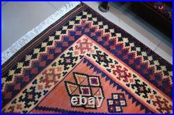 Rare Antique Caucasian Area Kilim Rug 7x10 Handwoven Geometric Nomadic Wool Rug Rare Antique Caucasian Area Kilim Rug 7x10 Handwoven Geometric Nomadic Wool Rug