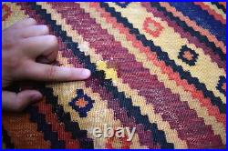 Rare Antique Caucasian Area Kilim Rug 7x10 Handwoven Geometric Nomadic Wool Rug Rare Antique Caucasian Area Kilim Rug 7x10 Handwoven Geometric Nomadic Wool Rug