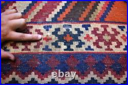 Rare Antique Caucasian Area Kilim Rug 7x10 Handwoven Geometric Nomadic Wool Rug Rare Antique Caucasian Area Kilim Rug 7x10 Handwoven Geometric Nomadic Wool Rug