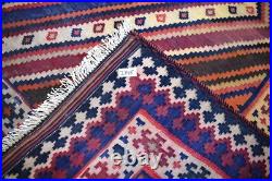 Rare Antique Caucasian Area Kilim Rug 7x10 Handwoven Geometric Nomadic Wool Rug Rare Antique Caucasian Area Kilim Rug 7x10 Handwoven Geometric Nomadic Wool Rug