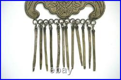 Rare Antique Ceremonial Collar Necklace Early Silver Guizhou Bat Necklace