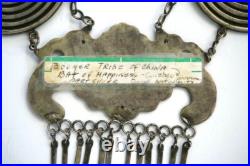 Rare Antique Ceremonial Collar Necklace Early Silver Guizhou Bat Necklace
